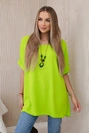 Oversized blouse with pendant kiwi