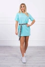 Kleid mit Ziergürtel mint