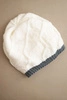 Women's winter hat made of wool with a woven pattern K443 white