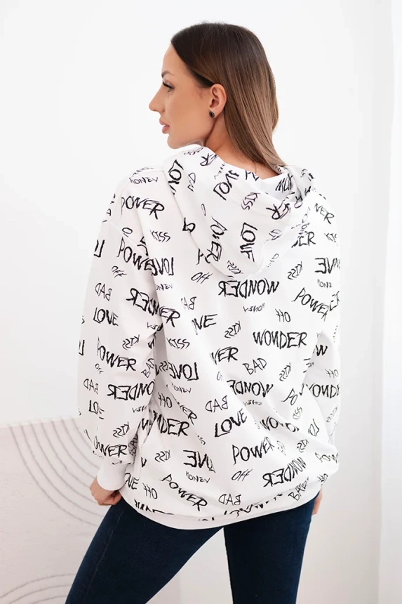 Sweatshirt mit Schriftzug weiß