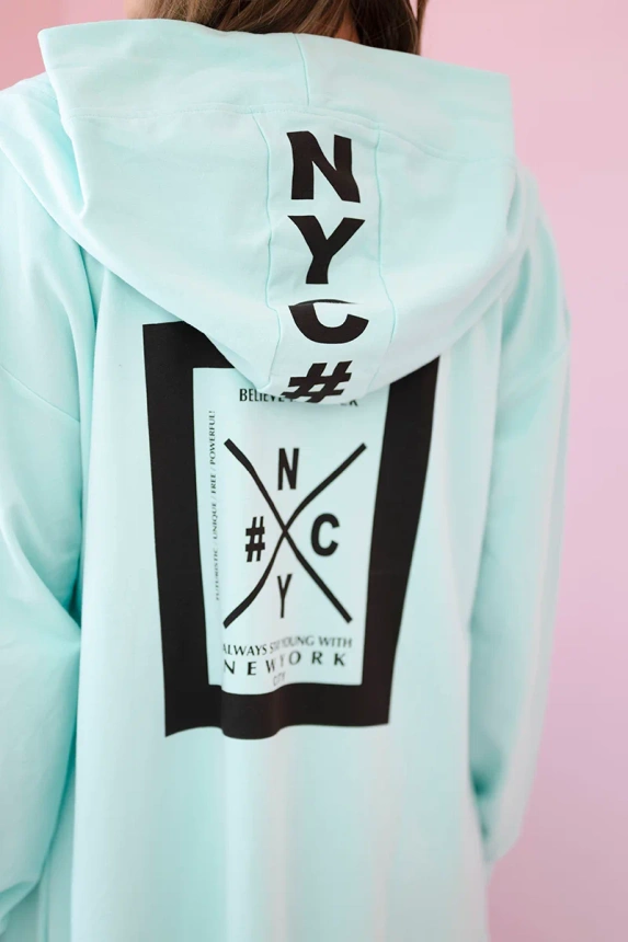 Cape with a hood oversize mint