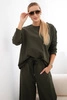 Set Punto Milano Winter sweatshirt + wide-leg trousers khaki