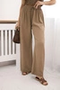 Muslin pants with a wide leg camel