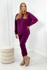 Cotton set Hoodless sweatshirt + Trousers dark purple