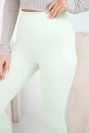 Damenleggings mit hohem Bund und elastischem Bund mintgrün