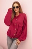 Women's muslin shirt with long sleeves plum