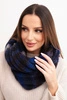 Women's soft wool melange scarf wrap for winter KN20 navy