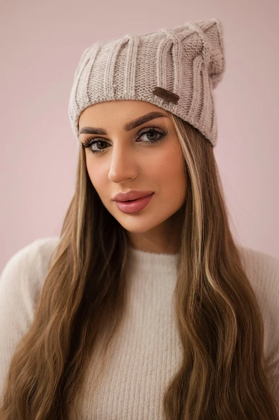 Milano vilnonė kepurė K203 light beige
