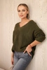 V-neck sweater khaki