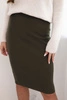 Women's skirt made of stretchy viscose fabric khaki