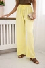 Muslin pants with a wide leg yellow