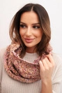 Women's soft wool winter scarf KN25 pink+yellow