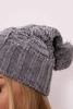 Cap with fleece Paryż K213 light gray