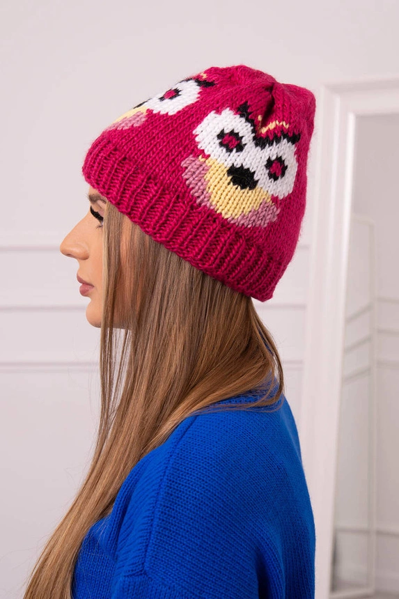 Women's cap Ofelia K349 fuchsia