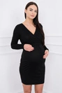 Tailliertes Kleid mit Büste schwarz