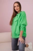 Cotton blouse with bow bright green