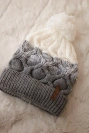 Čapica s fleece Alice K248 sivá+biely