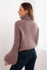 Damenpullover aus Mohair mit Puffärmeln und Rollkragen fango