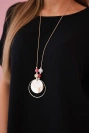 Muslin blouse with a necklace black