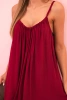 Dress made of viscose with straps maroon