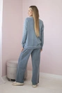 Cotton set Angel sweatshirt + pants denim