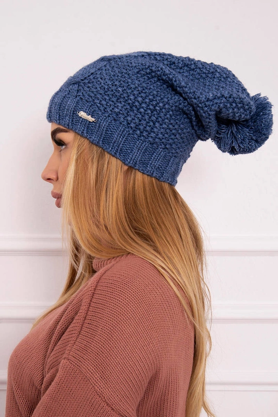 Fleecová čepice Carolina K243 denim