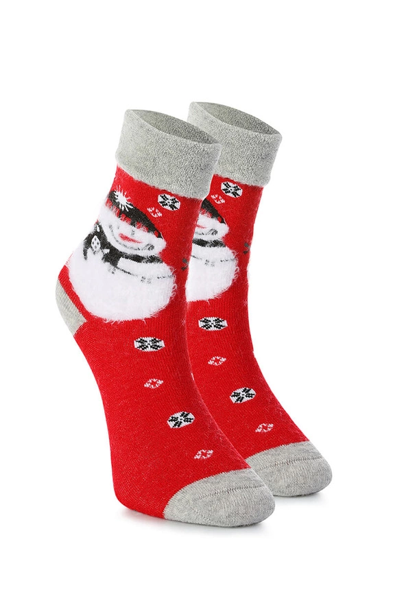 Unisex Christmas socks in a box – 1 pair with a Snowman