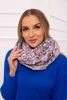 KN13 Damen Snood kastanienbraun+ecru