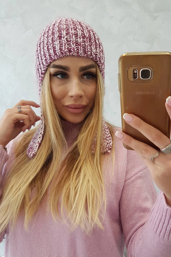 Moteriški ausinukai Jana K314 purple+white