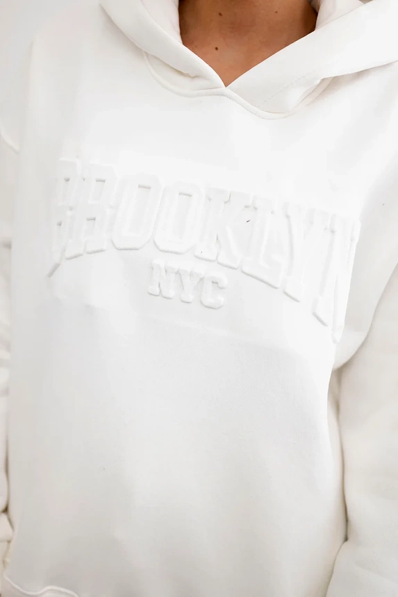 Insulated cotton set, sweatshirt + pants Brooklyn ecru