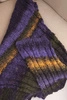 Women's wool scarf soft and warm in colorful stripes KN19 dark purple