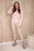 Sweater with V neckline powdered pink