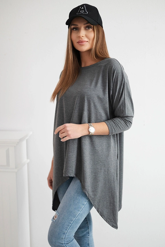 Blouse oversize graphite melange