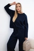 Set Punto Milano Winter Sweatshirt + Hose mit weitem Bein  marineblau