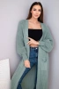 Sweater long cardigan dark mint