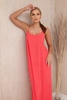 Long dress with straps pink neon