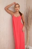 Langes trägerloses Kleid pinkes neon
