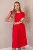 Dress with frills red