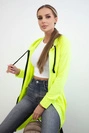 Kleid Sweatshirt mit Kapuze gelb neon