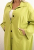 Plus Size women's Punto cardigan with cotton and buttons pistachio