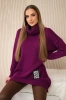 Turtleneck sweater dark purple