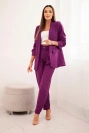 Elegant set of jackets and trousers dark purple