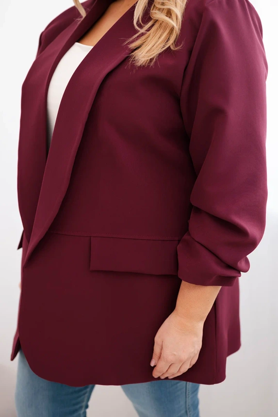 Dámska elegantná oversized sako slivková