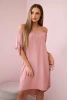 Dress tied on the sleeves dark powder pink