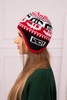 Women's cap Maryla K406 red+white+black