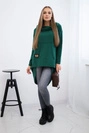 Langer Rücken Sweatshirt mit Kapuze grün