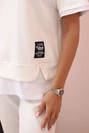 Butter-Set für Damen mit kurzen Ärmeln und Hose ecru