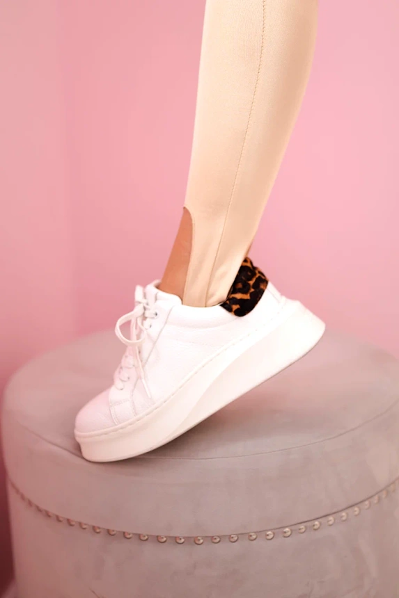 Damen-Leggings mit Fersenöffnungen, hoher Taille leichtes Kamel