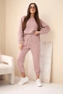 Viskose-Set Sweatshirt + Hose dunkelrosa