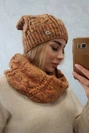 Women's set with fleece Tessa K315 light khaki + mustard